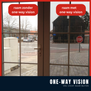 one-way vision: vrij zicht naar buiten